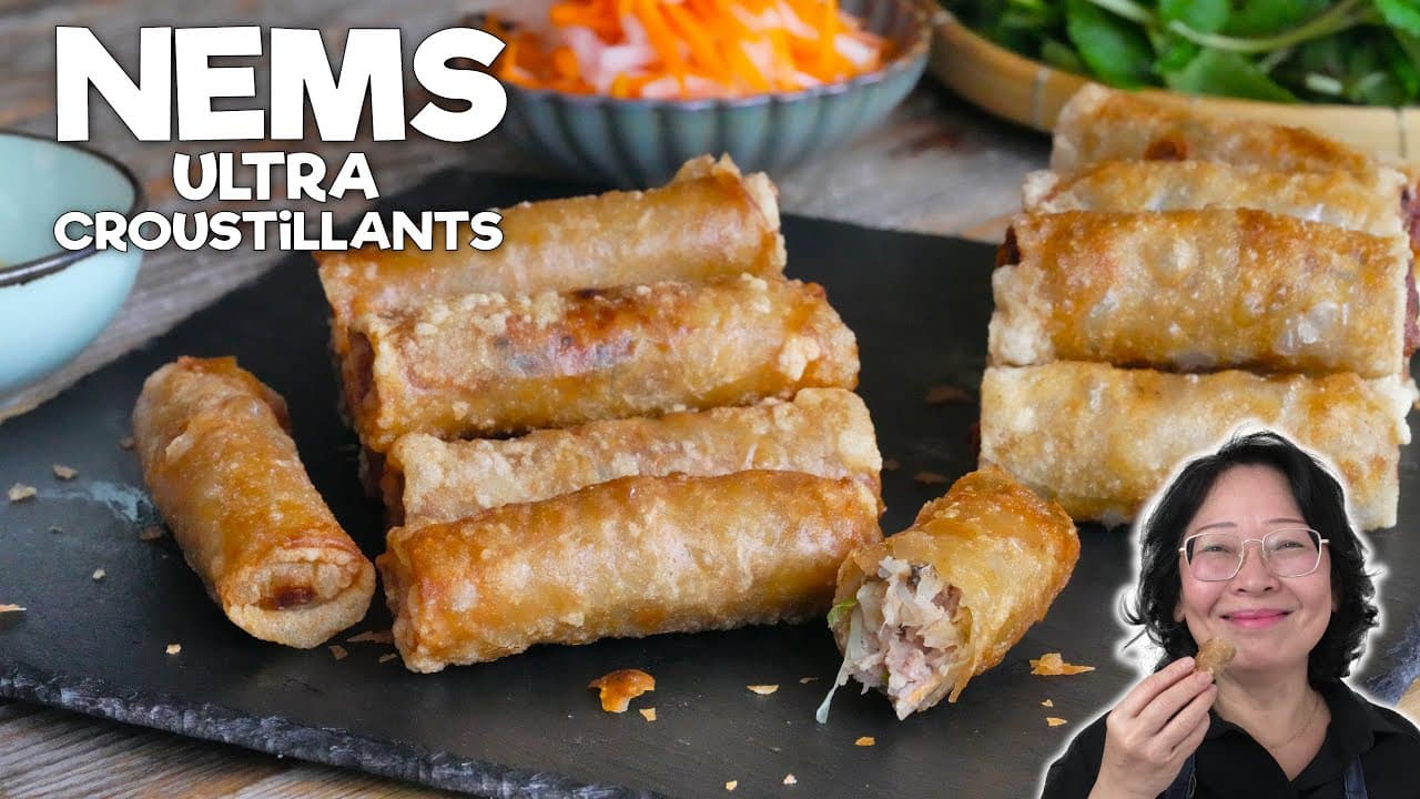 Nems ultra croustillants (technique lait de coco)