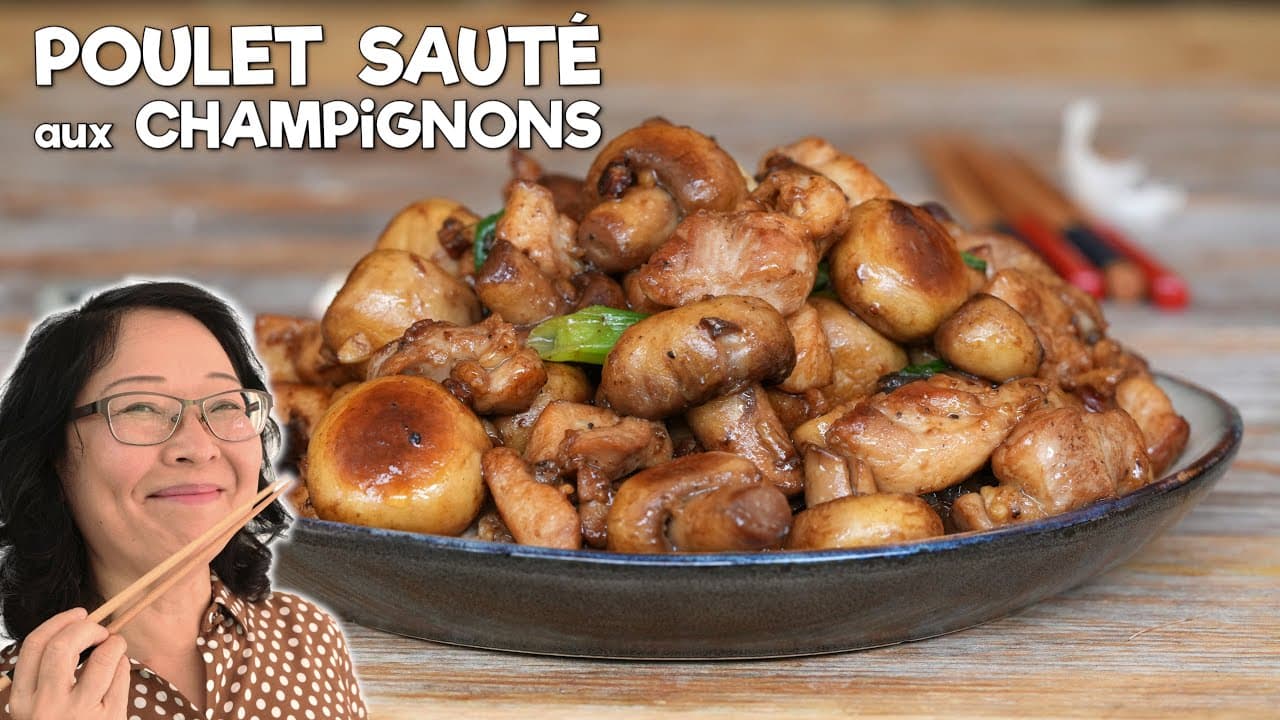 Poulet sauté aux champignons